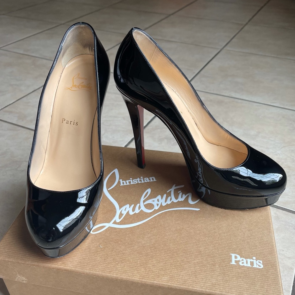 Christian Loubotin Bianca 140mm patent leather